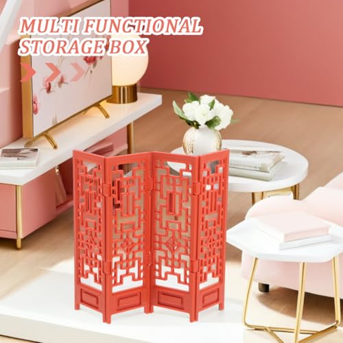 SUPVOX Miniature Chinese Room Divider Screen Dollhouse Furniture Traditional Decor Compact and Realistic Design for Bedroom and Landscape Enhancements