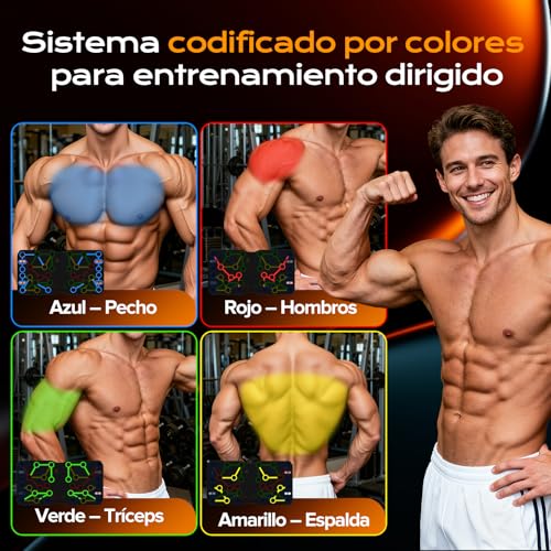 Miniatura 3 de AERLANG Tabla de Flexiones 30 en 2, Push Up Board Portátil, Soporte Multifuncional para Hombres y Mujeres, Equipo de Pecho y Brazos para Ejercicio y Gimnasio en Casa