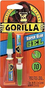 GORILLA GLUE 4044601 2 x 3G Super Glue Gel - White