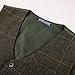PJ PAUL JONES Men's Formal Casual Vest Tweed Suits Vest Wool Blend Waistcoat Slim Fit
