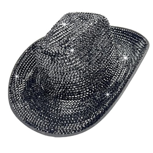 Chapeau Fedoras en cristal noir pour enterrement de vie de jeune fille