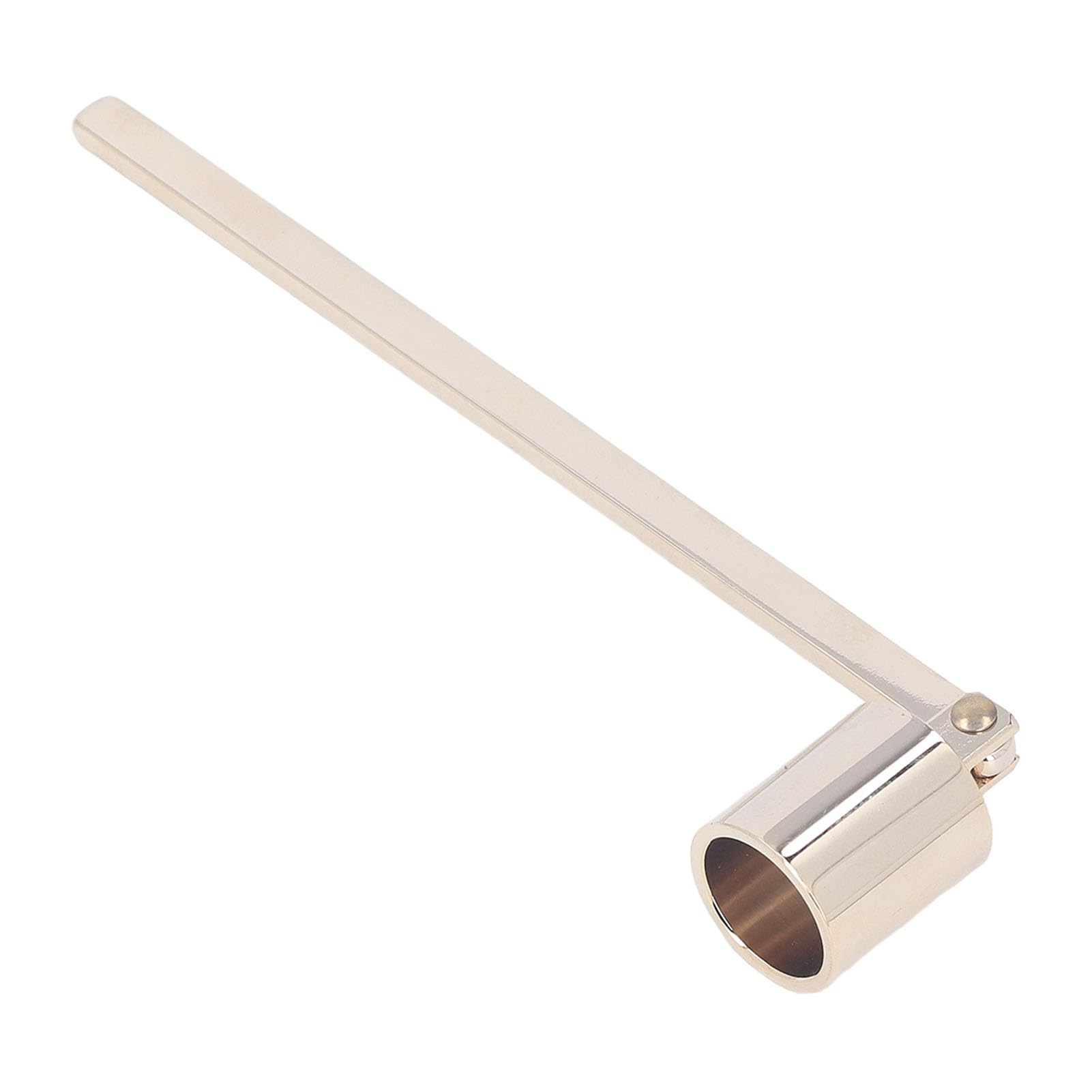 Pilipane Elegant Gold Stainless Steel Candle Snuffer with Handle, Safe Flame Extinguisher for Candle Care