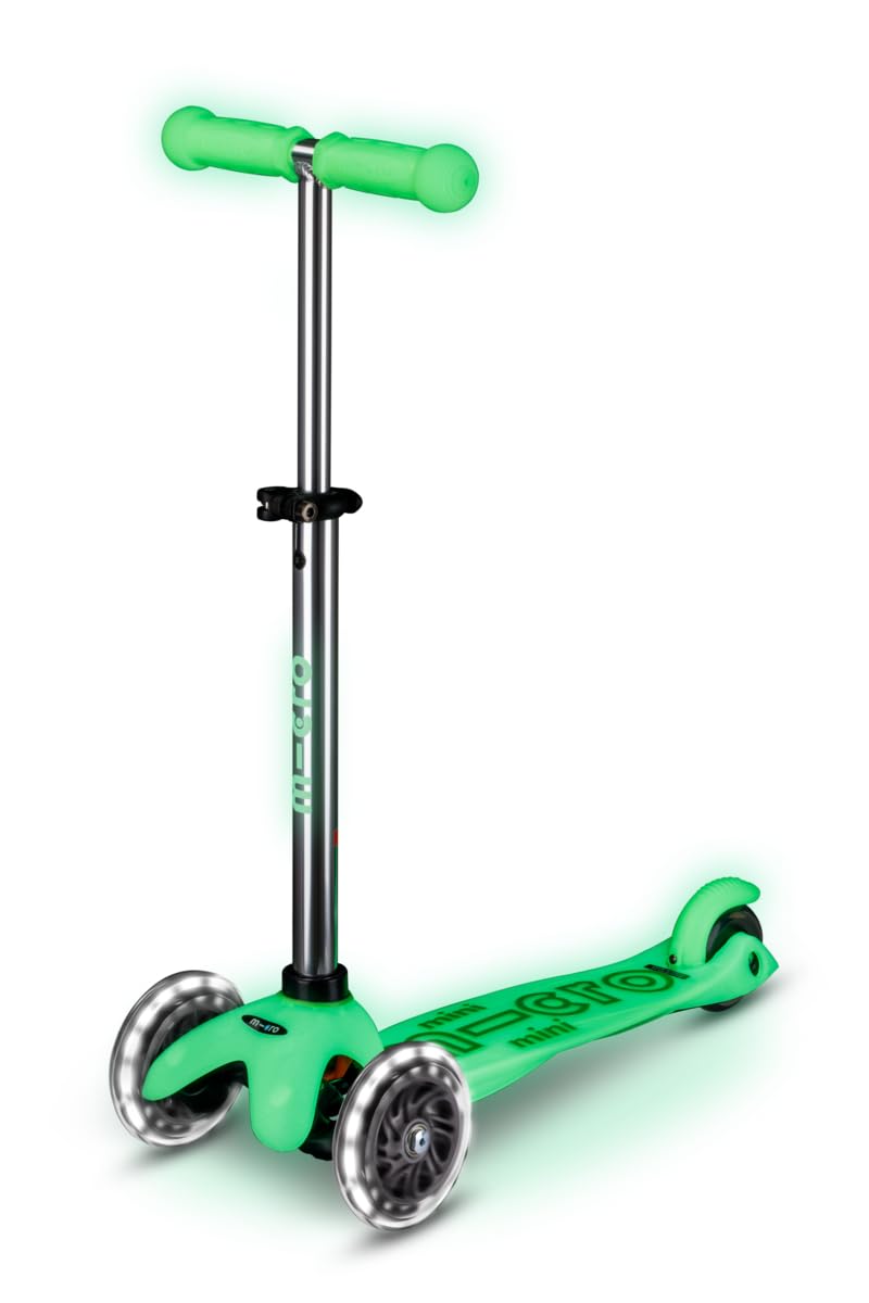 Micro® | Mini Deluxe Glow LED Scooter 3 Wheels Kids | Glow in the Dark | Wheels with LED Lighting | Fun and Safety | 2-5 Years