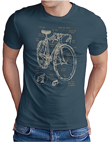 Cyclisme t-shirt OM3 imprimé pièces de vélo idée cadeau pour homme passionné