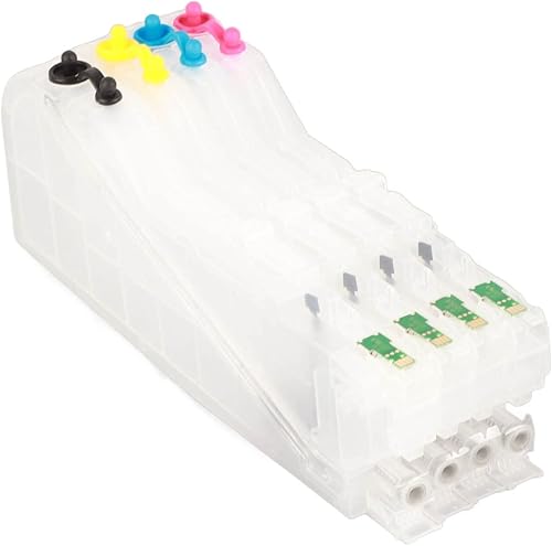 ViaGasaFamido Cartucho de tinta PP, 4 cartuchos de tinta vacíos, cartucho de tinta de un solo uso, cartucho recargable vacío para impresora tipo