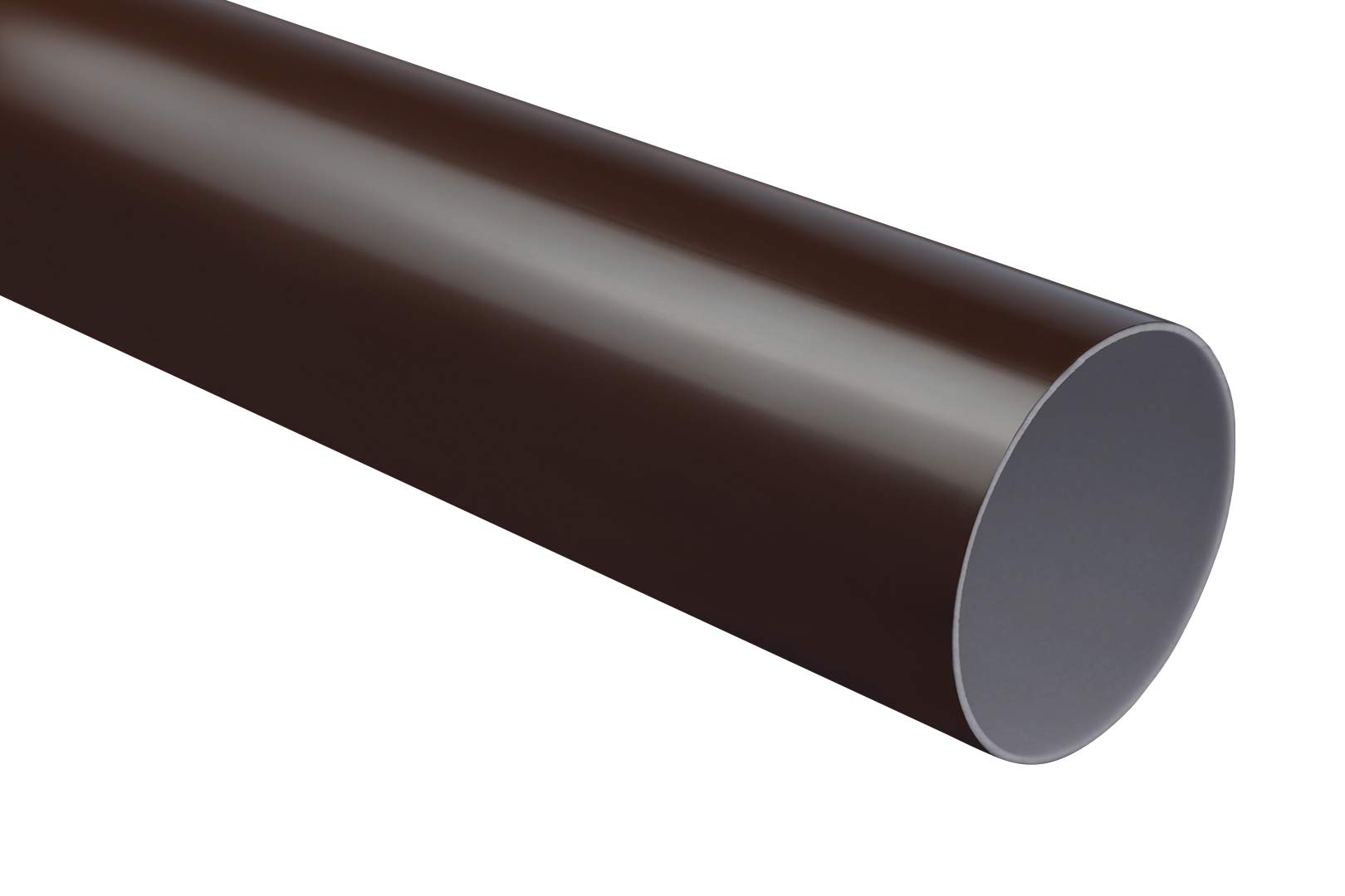 S Fallrohr Sparpaket (20 Meter, braun) - 75mm, PVC-U Kunststoff, für Dachflächen > 100m² empfohlen, Regenfallrohr PVC Plastik Gartenhaus