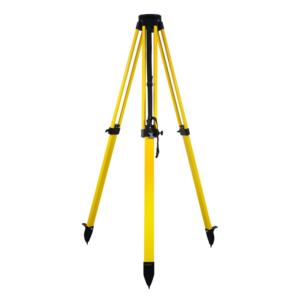 Takamine Trípode telescópico de pierna, trípode de aluminio resistente para topografía de construcción con cabeza plana de 11 hilos de 5/8 pulgadas para estación total, teodolito, nivel