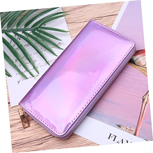 Sparking Sequins Wallet for Women Iridescent Clutch Purse Zippered Pocket Chic Holographic Wallet for Phone Cards for Birthdays Special Occasions2