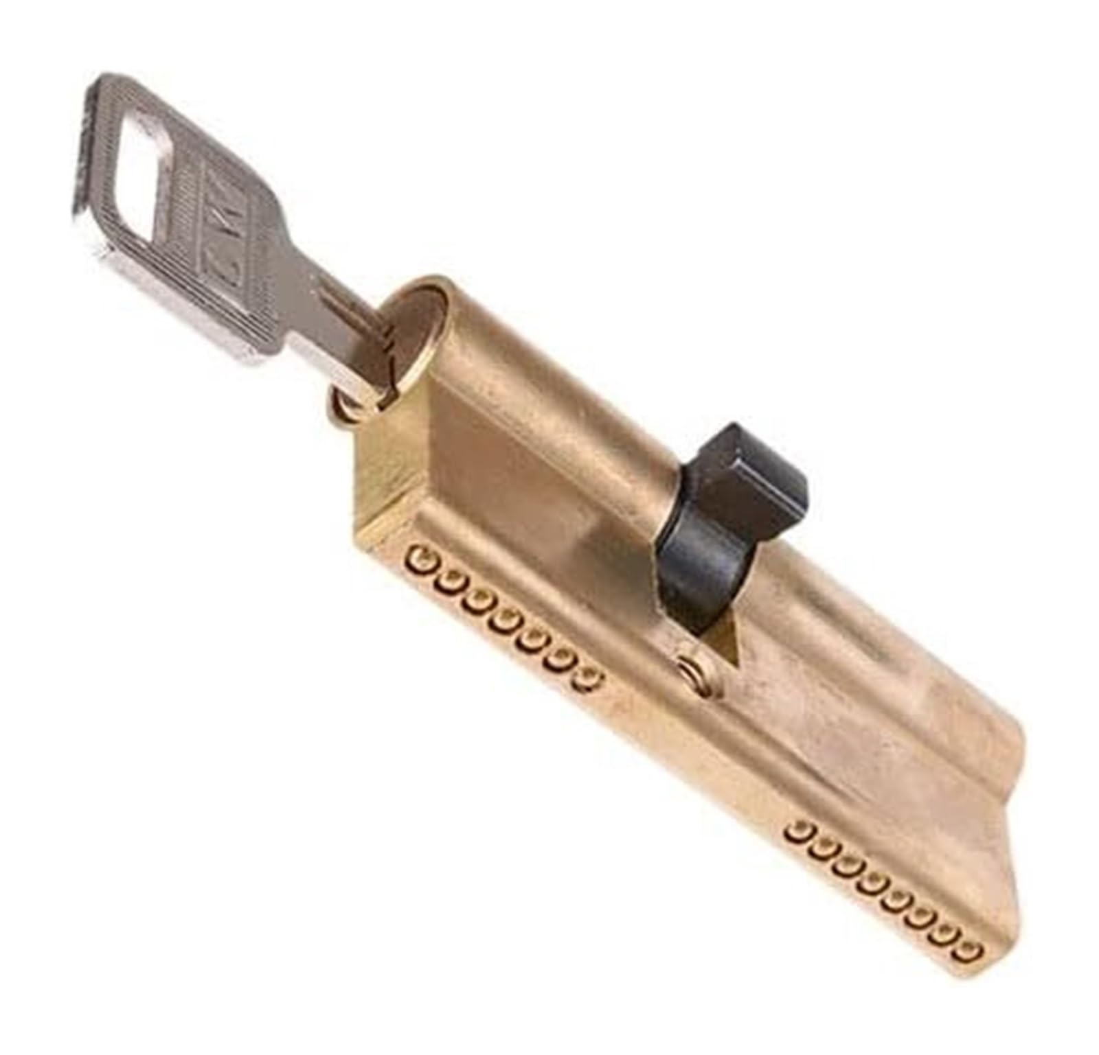 Tvantruxis Double Lock Cylinder Door Lock Cylinder, Profile Cylinder Lock 65Mm 8 Keys Thumb Turn Brass Satin Nickel(Double Lock Cylinder)