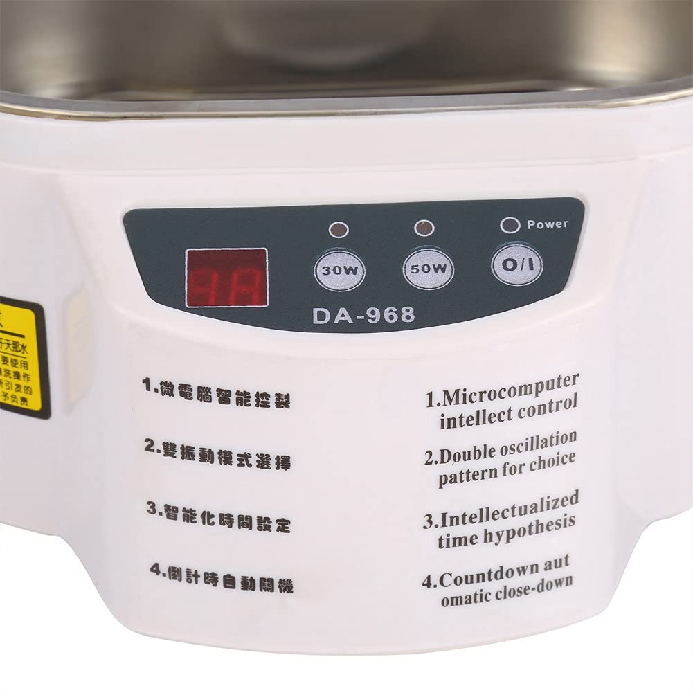 Limpiador De Baño Ultrasónico Digital 30W/50W Seleccionable, Capacidad 600ml, Apto Para Diversos Objetos