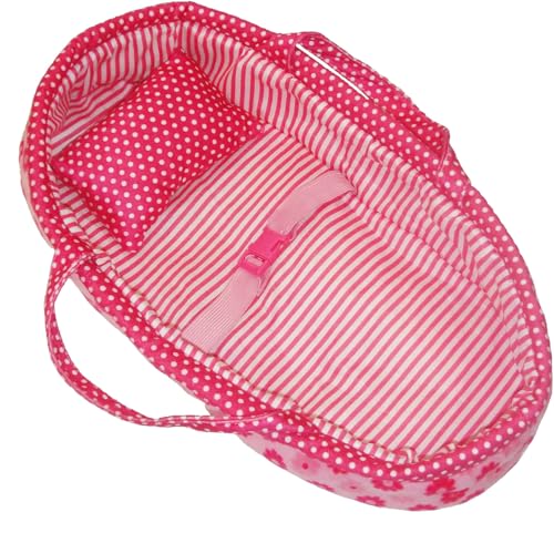 Pink Daisy Doll Carrier Bassinet Bed Carrier & Pillow, 18' | Baby Doll Bassinets, Play Baby Doll Carrier, Doll Baby Carriers, Baby Doll Carrier Bed,...