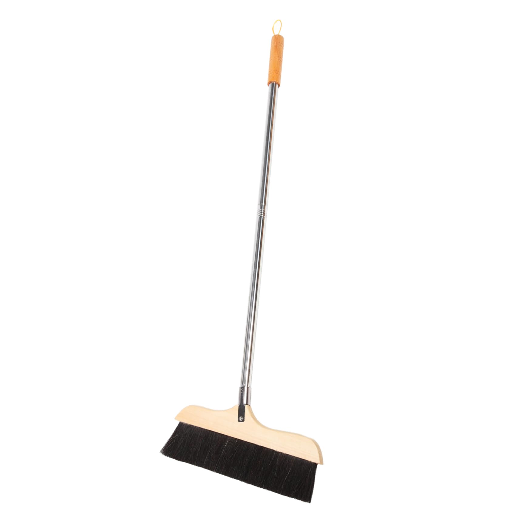 Beavorty Horsehair Broom with Metal Handle Wood Sweeper Tile Surface Broom Heavy Duty Household Broom Wooden Broom Outdoor Broom Kitchen Horsehair Broom Wooden House Broom Horse Hair Broom