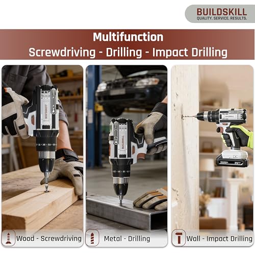 Add BUILDSKILL 159 Pcs 21V Cordless Drill Toolkit 21V Drill Kit - Image 6