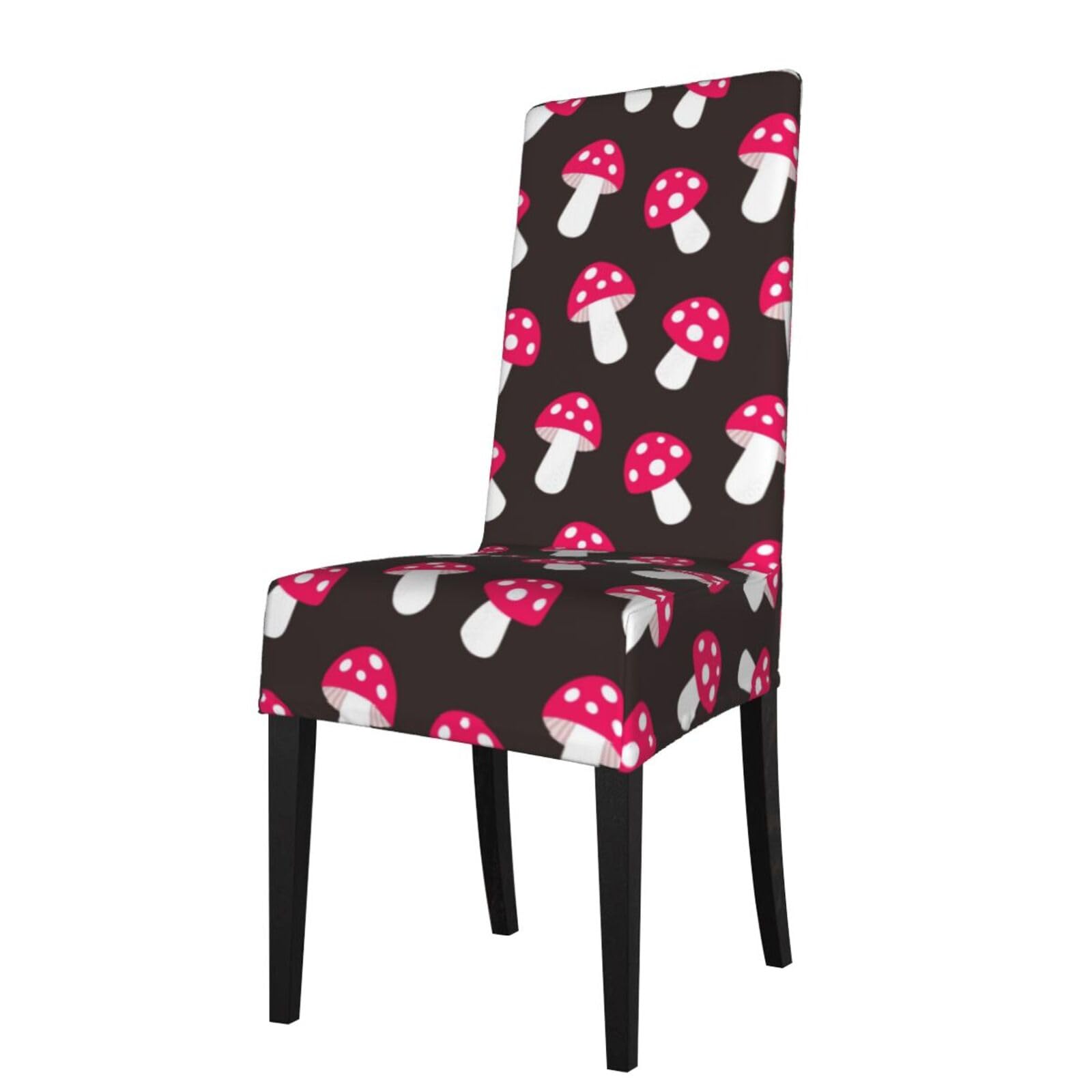 LKYMOH Mushroom Pattern, Chair Covers Stretch Chair Slipcovers for Dining Room, for Party Pet Protection Universal Fit Soft Polyester