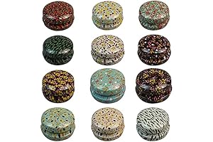 Rarapop 12-Pack Round Mini Shadow Boxes for Storage