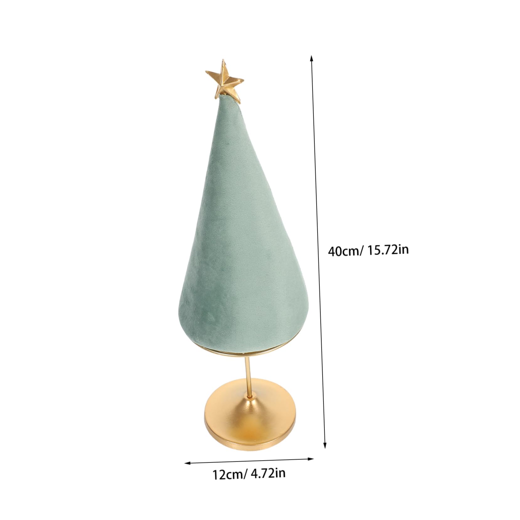 Base per Albero di Natale Supporto per Collana e Gioielli Espositore da Tavolo in Metallo Organizer per Gioielli in Velluto Ornamento da Scrivania per Feste