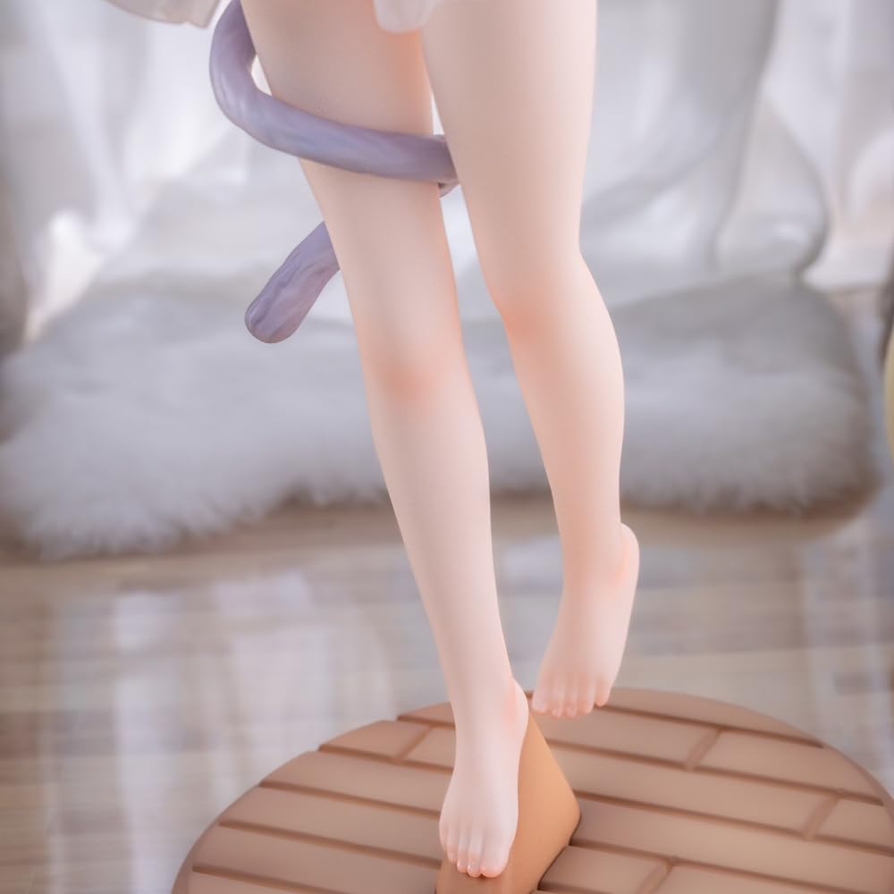 DEXSHUN Nuomimi Figurine anime Figurines originales Manga Fille Statue PVC Figurines à collectionner Ornements Décoration de bureau Cadeau 20 cm