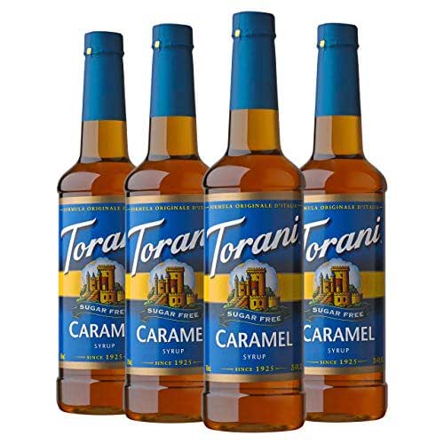 Torani Sugar Free Syrup, Caramel, 25.4 Fl Oz, (Pack of