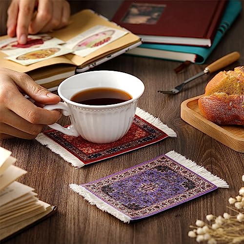 Dessous de verre de table orientale en tissu brodé haut de gamme