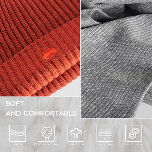 HandLove 100% Merino Wool Knitt Scarf, Cashmere Feel, Stylish Solid Colored Winter Scarf, 70 x 12inch, for Women, Wife, Dad, Couple, Friend, Mother’s Day Gift, Grey4