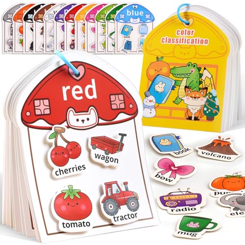 MUONE Montessori Busy Book Color Sorting Toys for...