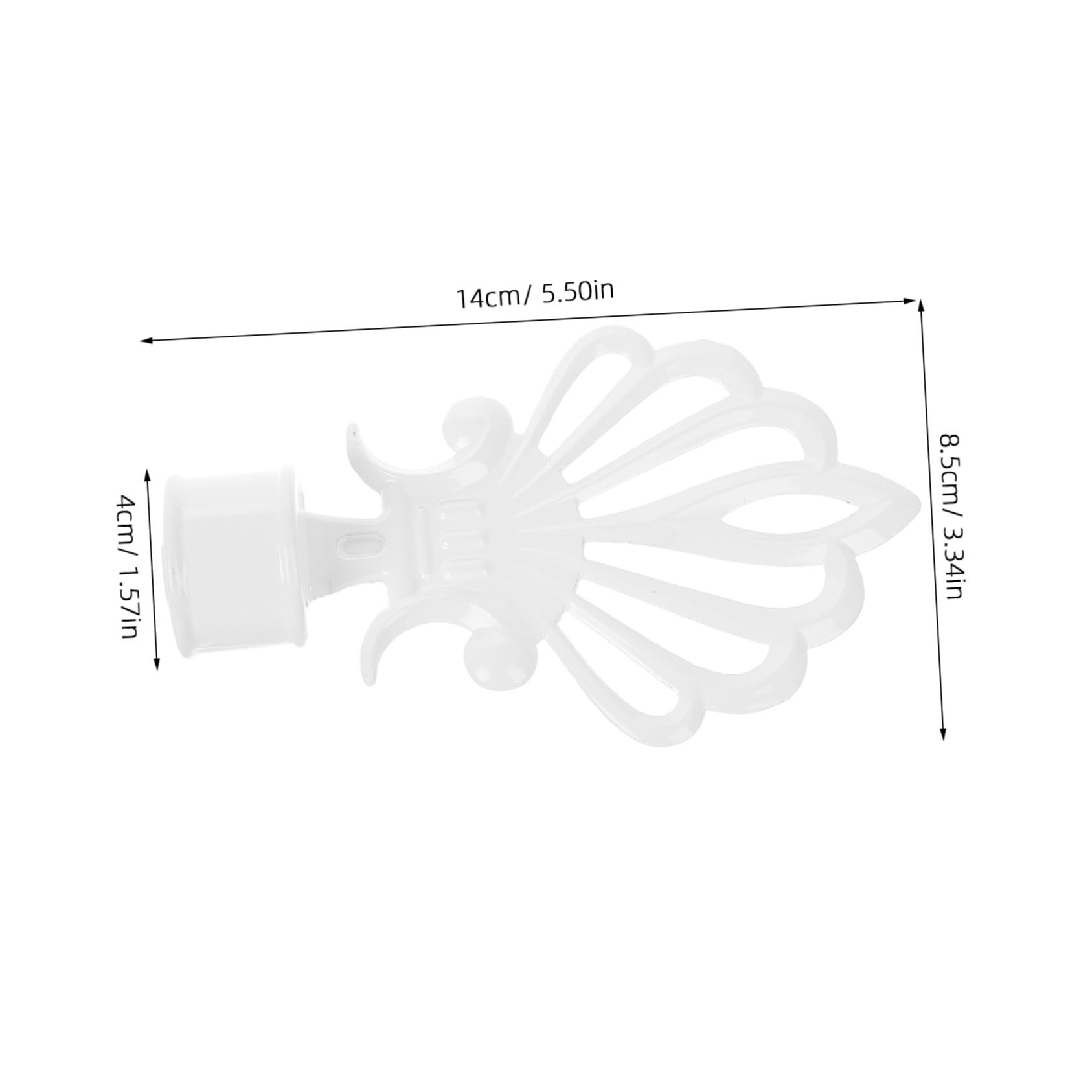 Happyyami 2pcs Decorative Curtain Rod Finial Stylish for Living Room Bedroom Dining Room Easy Installation Curtain Rod Caps