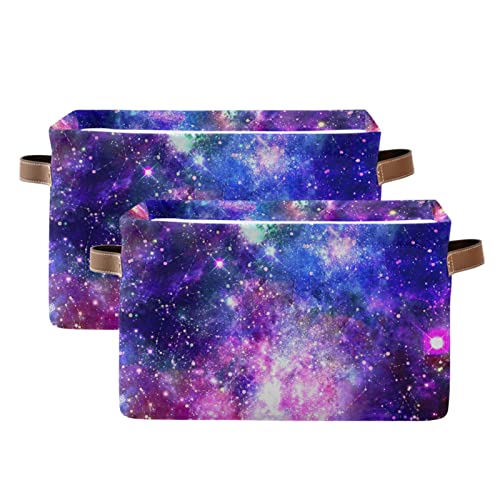 Galaxy Space Star Nebula Storage Bin Canvas Toys Storage Basket
