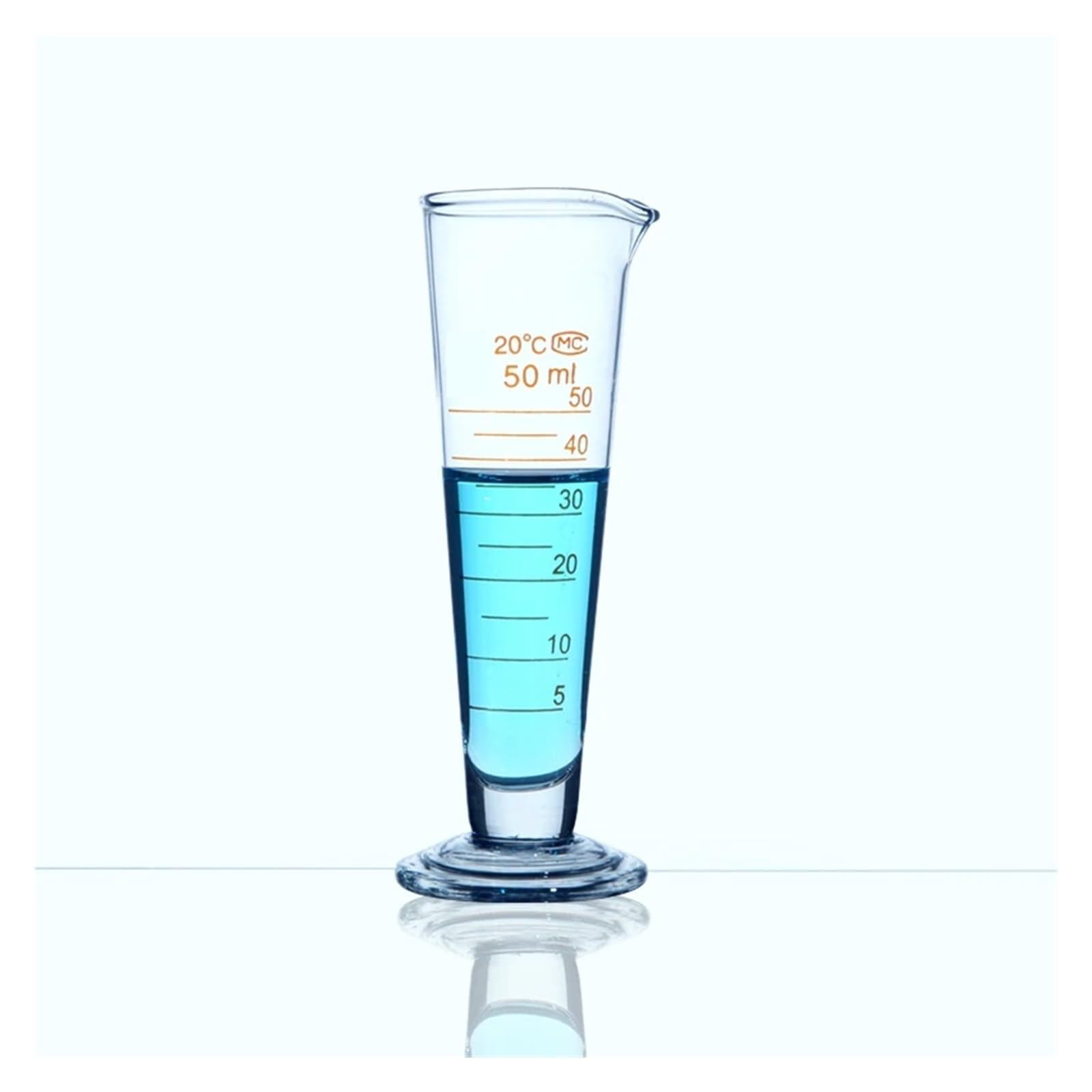 Misurino graduato in vetro conico da 500 ml, misurino triangolare in vetro, cilindro da laboratorio, attrezzatura for chimica