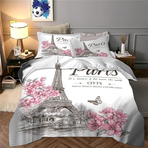 Housse de couette 3D hypoallergénique en microfibre super douce avec zip robuste - 6