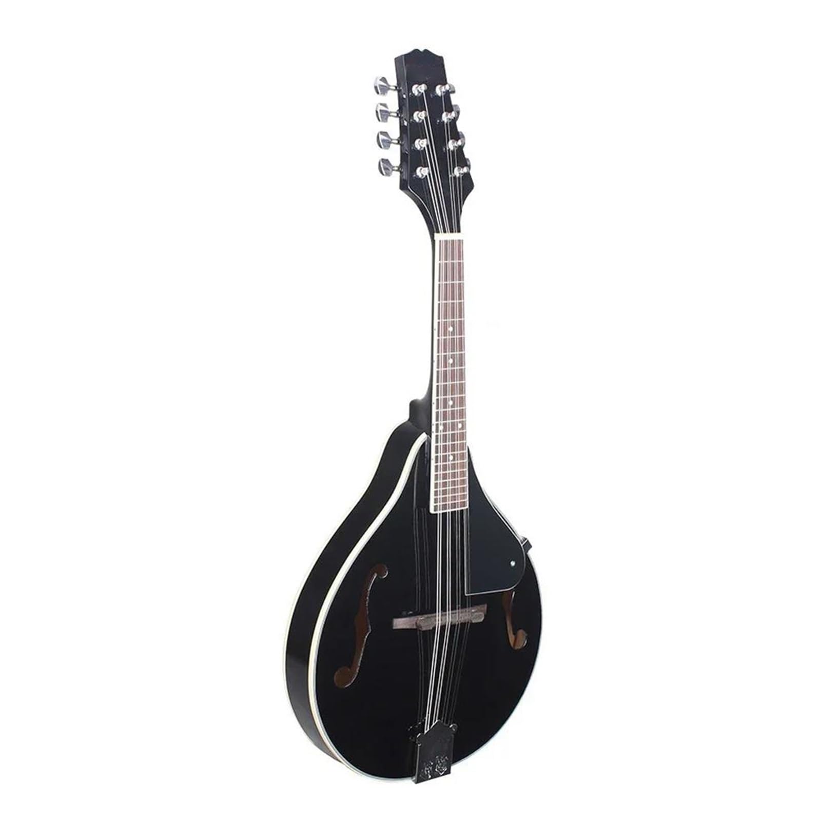 Mandoline Instrument De Musique Mandoline Noire De Style A 8 Cordes En Tilleul Et Ébène Avec Sac Accordeur En Tissu Instruments À Cordes Pratiques(Mandolin)