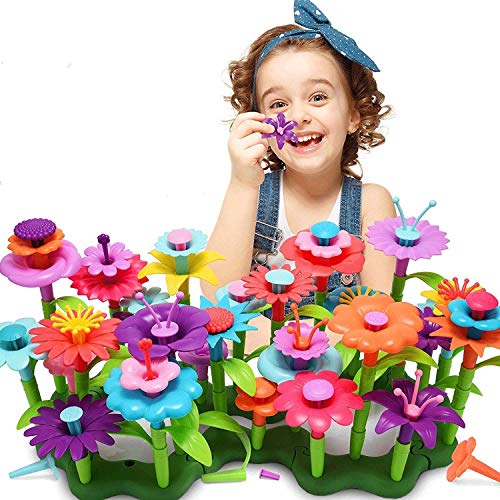 148 Pieces Flower Garden Building Toys for 3, 4, 5, 6 Year Old Boy Girls Birthday Gifts Build A Garden Arts and Crafts Play Set