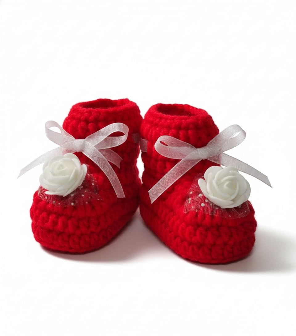 blacktail Baby Girls Woolen Shoes,Woolen Born Baby Booties Shoes for Boys and Girls (0-12 Month Kids)-picture-44