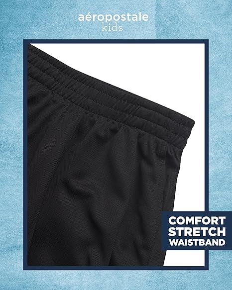 Image of AEROPOSTALE Boys Shorts Set 2 Piece Graphic Tee and Mesh Athletic Shorts | Poly-Cotton Graphic Tee, Pull On Mesh Shorts with Elastic Waist, Regular Fit