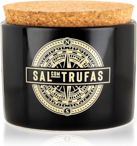 Fleur de Sel portuguesa con trufas – 150 g – Mezcla gourmet de sal marina de Portugal – Sal natural con aroma a trufa negra