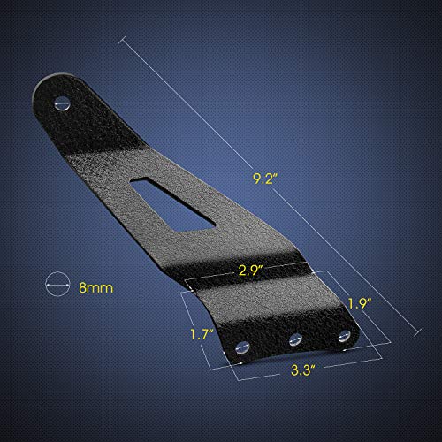 Image of Nilight 90030B 2PCS 50 inch Curved LED Light Bar Bracket at Upper Windshield Roof Cab for 99-06 Chevy Silverado Suburban Avalanche Tahoe & GMC Yukon Sierra, 2 Years Warranty,Black