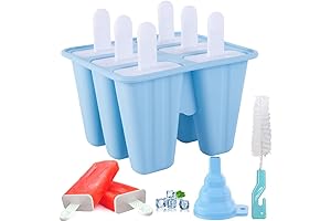 Popsicle Silicone Ice Cream Molds 6Pcs with Cleaning Brush & Silicone Funnel