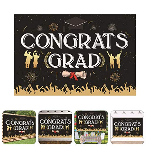 ABOOFAN Festa de Formatura de Manchas de Classe de 2021 Preto E Dourado Brilho Bokeh Backdrop Fotogr