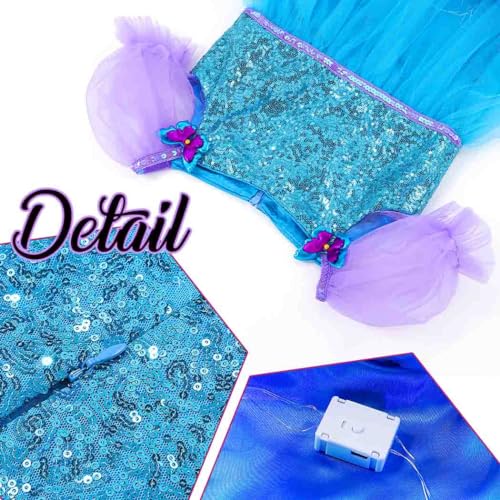 EARENT Light Up Sequin Dress Neon Tutu Glow Party Dresses4