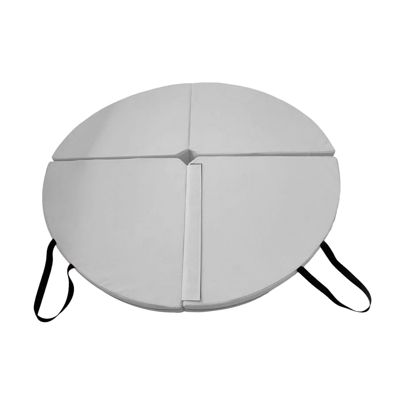 Round Yoga Mat Folding Pole Dance Mat Portable Lightweight Versatile Exercise Mat Yoga Pad for Home Gym Fitness