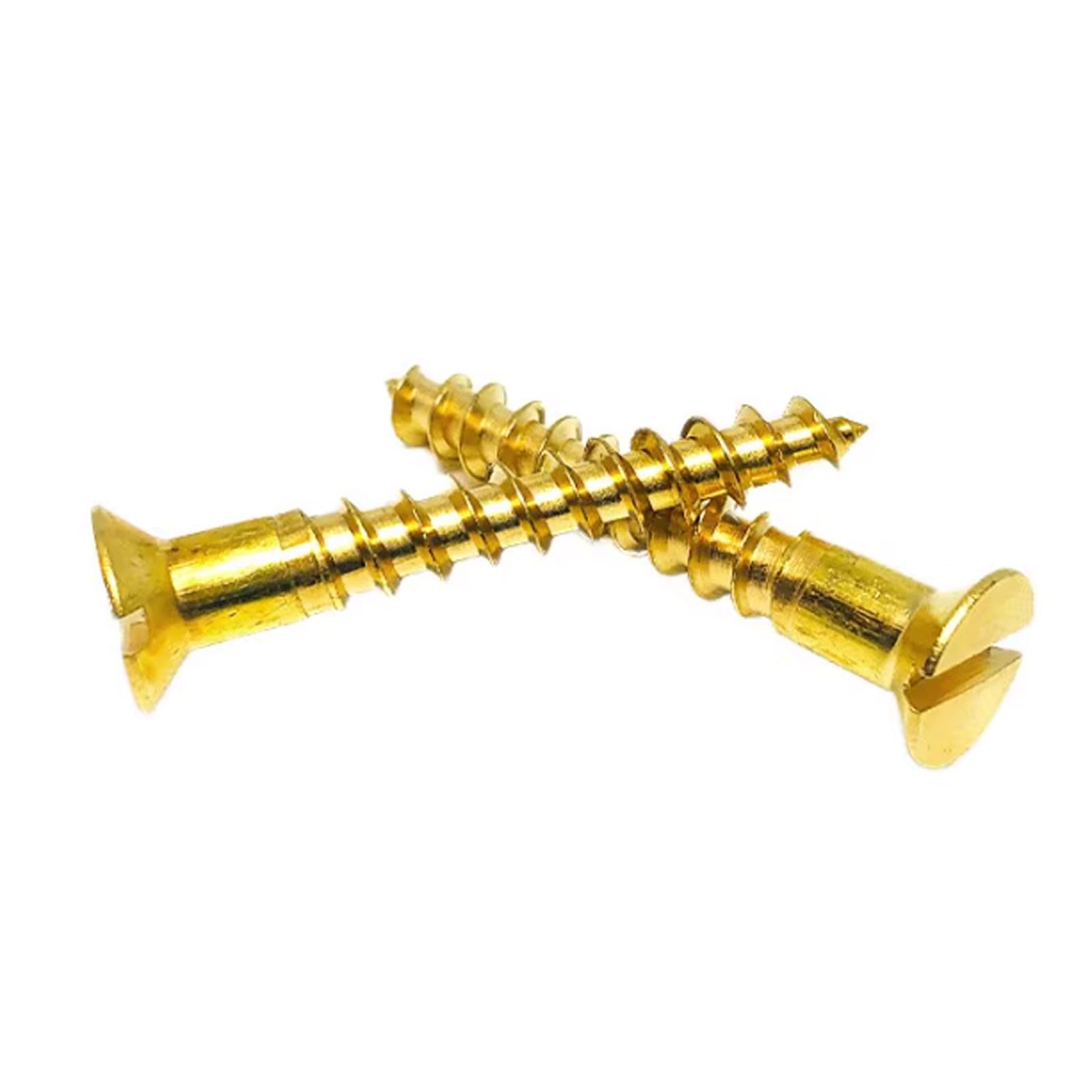 Tornillos de Auto-Tocado de Cabeza Plana M1.6-M6, Tornillos de Oro de Cobre Puro, Disco de Tornillo de Tornillo de Cabeza Plana