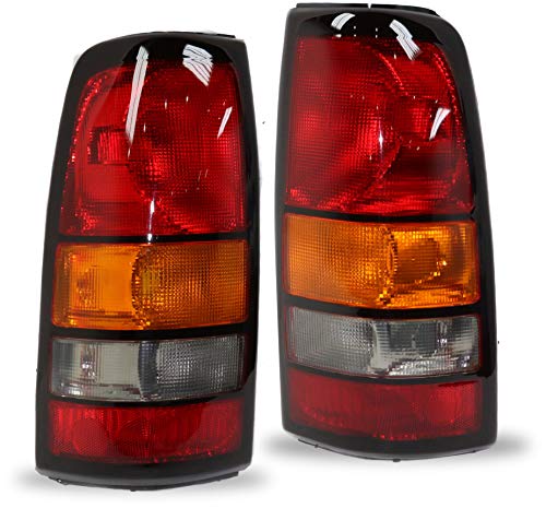 Evan-Fischer Tail Light Assembly Compatible with 2004-2006 GMC Sierra 1500 Fleetside Old Body Style Set of 2 Passenger and Driver Side
