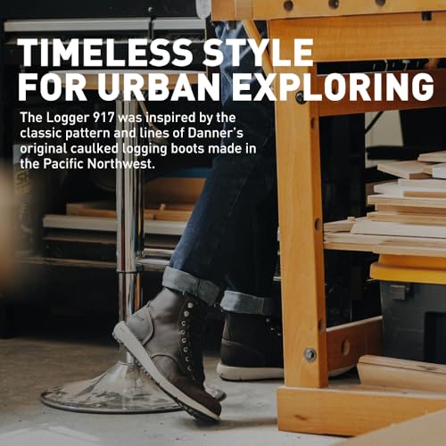 Danner Logger 917 Hiking Boots for Men - Full-Grain Leather with Breathable Mesh Lining, Vibram SPE Midsole, and 917 Traction Outsole3