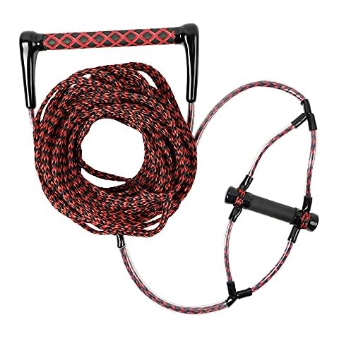 XUANNIAO Water Ski Rope with 2 Handle Water Sport Line Competition Slalom Water Ski Rope Water Sports Rope Wakeboard Rope with EVA Handle for Water ski Wakeboard Kneeboard 75ft Cover