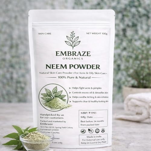 Image of Neem Powder for Skin Care (100g) | 100% Pure Natural Herbal Powder | Helps Fight Acne, Pimples, Oil Control & Skin Soothing Care
