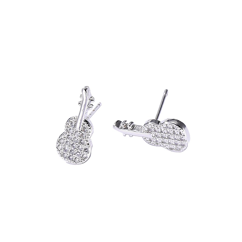 Unique Violin Styling Platinum Planted Fashion Earrings Gift for Women