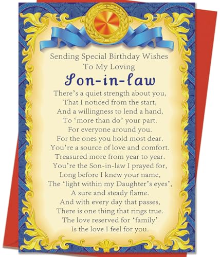 Mcduldul Son-in-Law Birthday Card Alternate