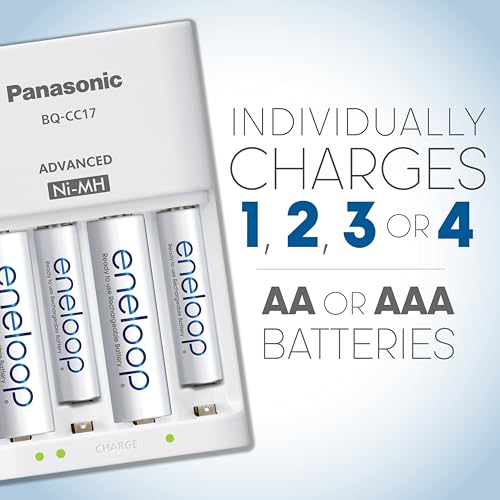 Eneloop Panasonic K-KJ17MC124A Super Power Pack 12AA, 4AAA, 2 C Adapters, 2 D Adapters, Advanced Individual Battery Charger and Plastic Storage - Image 5
