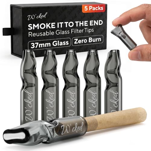 Glass Filter Tips for Joints, Reusable Glass Tips...