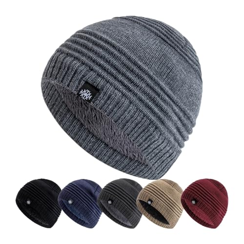 Gorro con forro de piel para paseos de invierno YUNYUN678 2