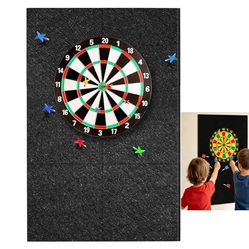 Xtrillogen Dart Wandschutz Selbstklebend Gespleißt Wandschutz Dartscheibe Filz Dart Schutz Wand Schallschutz Dartscheibe Schutz Wand Dartboard Surround für Innen und Außen (90x60cm)